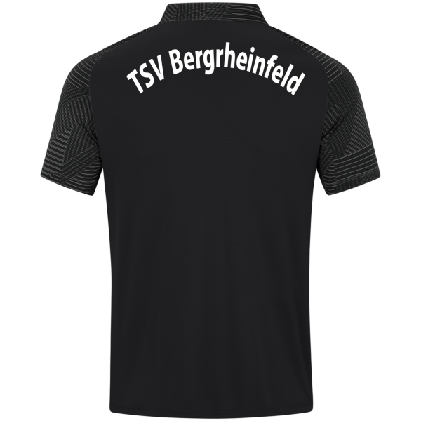 JAKO Polo Performance schwarz mit Vereinslogo und Initialen