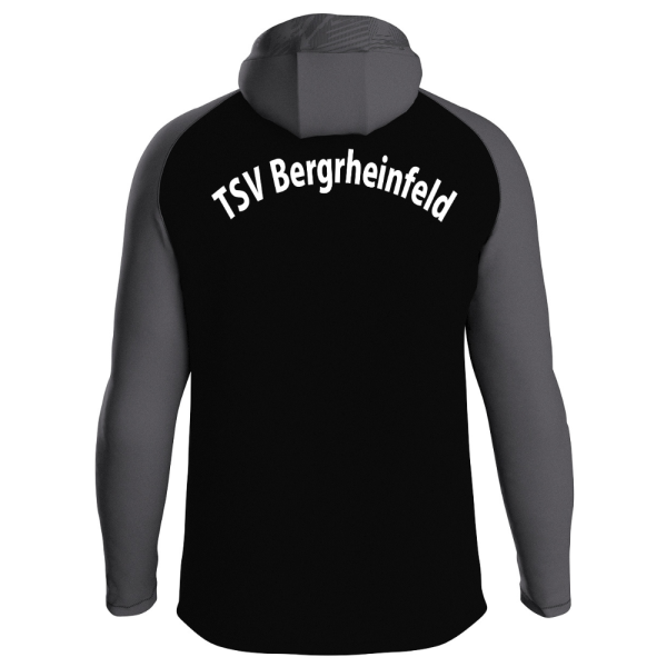 JAKO Kapuzenjacke Performance schwarz mit Vereinslogo und Initialen