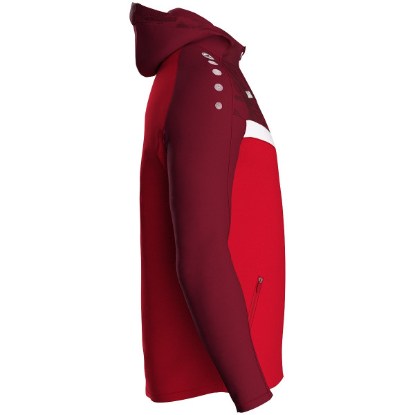 Kapuzenjacke Iconic rot mit Logos und Initialen