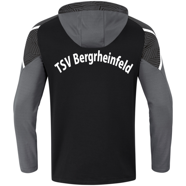 JAKO Kapuzenjacke Performance schwarz mit Vereinslogo und Initialen