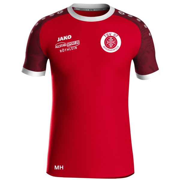 Trikot Iconic rot mit Logos und Initialen