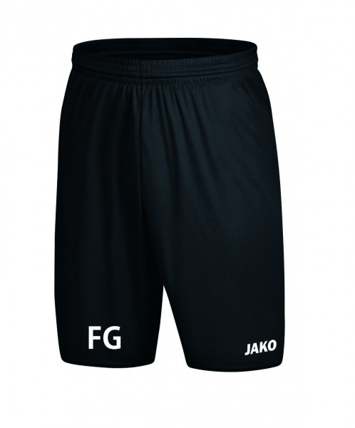 Trainingsshort schwarz mit Initialen