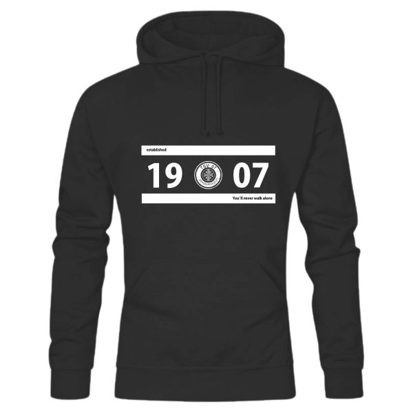 Herren Hoodie Grau oder Schwarz mit 1907 Logo