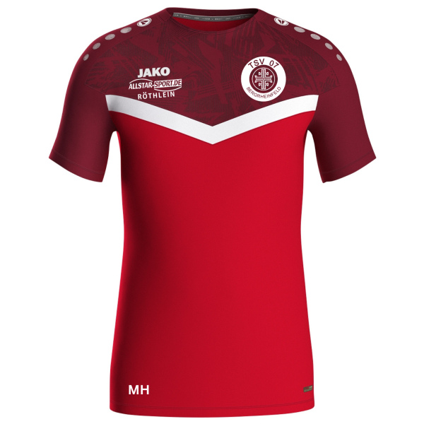 T-Shirt Iconic rot mit Logos und Initialen