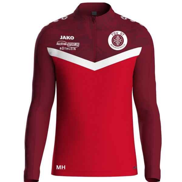 Ziptop Iconic rot mit Logos und Initialen