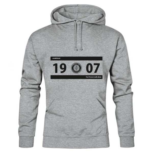 Herren Hoodie Grau oder Schwarz mit 1907 Logo