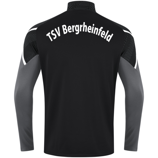 JAKO Ziptop Performance schwarz mit Vereinslogo und Initialen